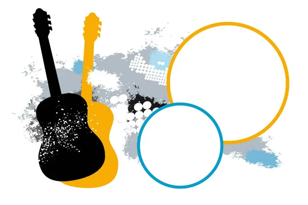Music Graphic Guitar Buttons Text — Image vectorielle
