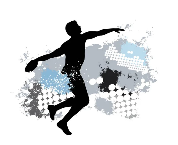 Athlétisme Graphique Sportif Avec Fond Dynamique — Image vectorielle