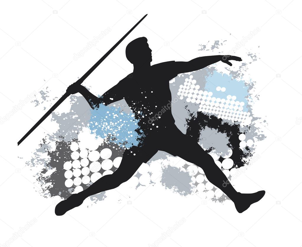 Athletics sport graphic with dynamic background.