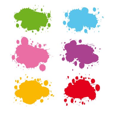 Renkli mürekkep sıçraması. Soyut grunge arkaplanı.