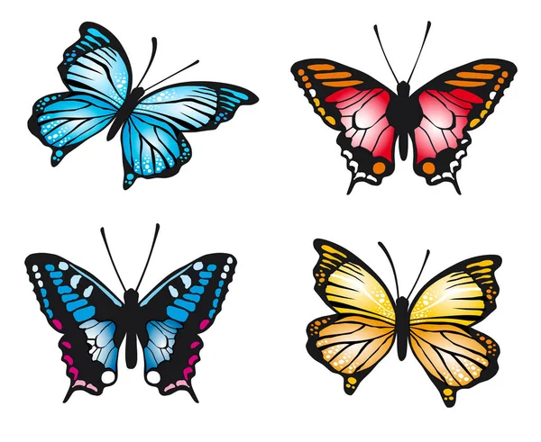 Graphic Collection Butterflies Vector Quality — Vector de stock