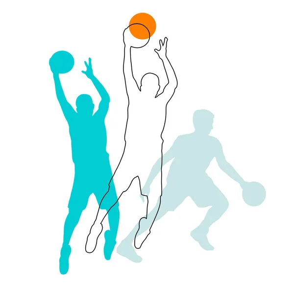 Дизайн Баскетболу Спортивна Графіка Векторній Якості — стоковий вектор