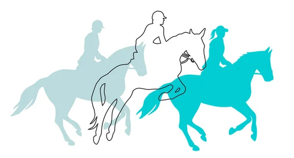 Horse Riding Sport Graphic — Stockvektor