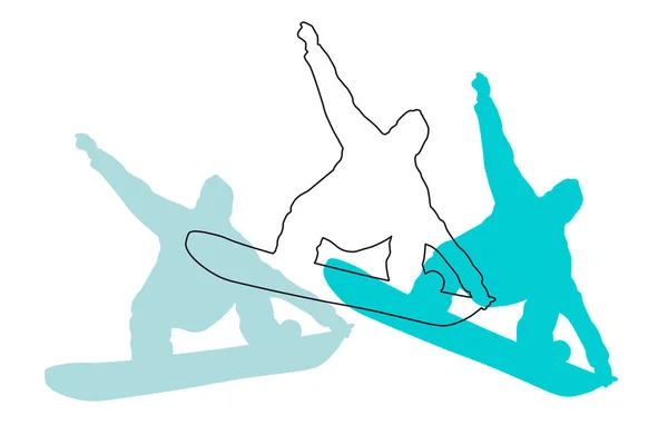 Ski Graphique Sport Qualité Vectorielle — Image vectorielle