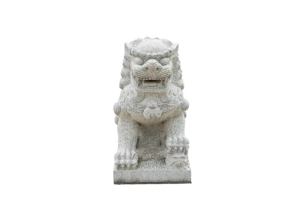 Estatua de León Imperial Chino, Aislada sobre fondo blanco — Foto de Stock
