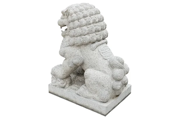 Statue du lion impérial chinois, isolée sur fond blanc — Photo