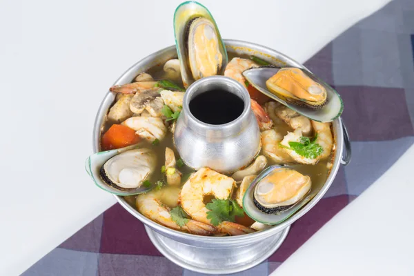 "Po-Tak" Spicy Sour Seafood Soup — Stock Photo, Image