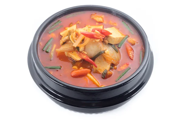 Kimchi stew, kimchi chigae, korean cuisine, kimchi soup — Stock Photo, Image