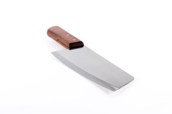 Кухонный нож с деревянной ручкой — стоковое фото