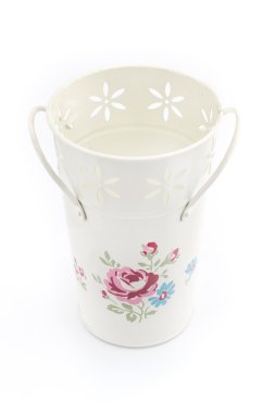 Vintage design paslanmaz çelik çiçek, ağaç pot