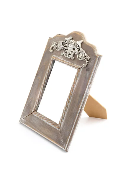 Wooden vintage style photo frame — Stock Photo, Image