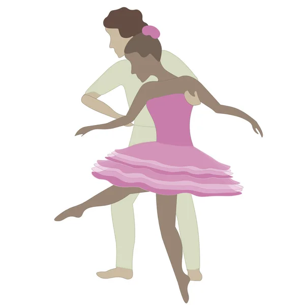 Profesionální sport, balet, tréninkový koncept. Mladí baletní tanečníci nacvičují pohyby na zkouškách ve třídě tance v páru. Aktivní životní styl, fitness, tělocvična, wellness — Stock fotografie