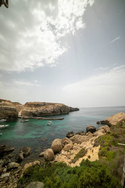 Vista Superior Del Mar Azul Malta — Foto de Stock