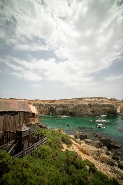 Mar Azul Tranquilo Malta — Foto de Stock