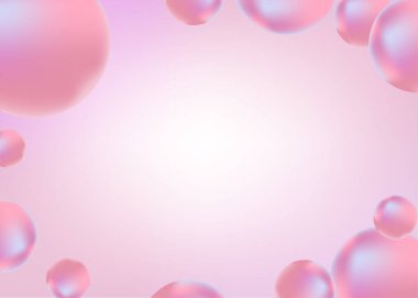 Pembe ve mor balonlu güzel pastel arka plan. Yumuşak arka planda bir grup pastel parti balonu. Mutluluk, neşe, doğum günü kavramı. arkaplan illüstrasyonu