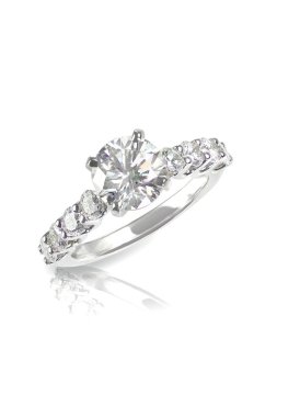Güzel elmas engagment bant yüzük solitaire mul ile düğün