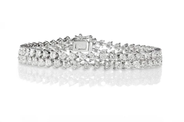 Doppio Bracciale riga diamante — Foto Stock