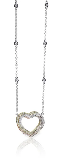 Collier pendentif en diamant sur une chaîne — Photo