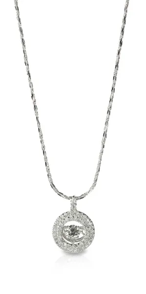 Diamond pendant nyaklánc egy lánc — Stock Fotó