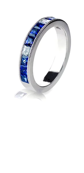 Anello gemma blu — Foto Stock