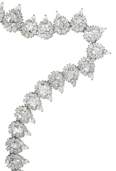 Elegante collar de diamantes lágrima Imagen De Stock
