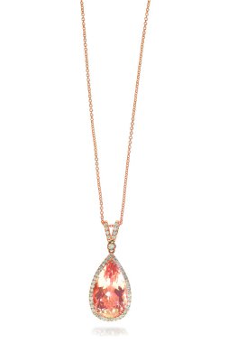 pembe morganite kolye