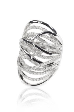 Diamond encrusted engagment wedding anniversary ring clipart