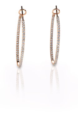 deldi elmas hoop küpe gül altın