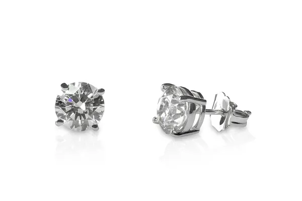 Beautiful Diamond stud earrings — Stock Photo, Image