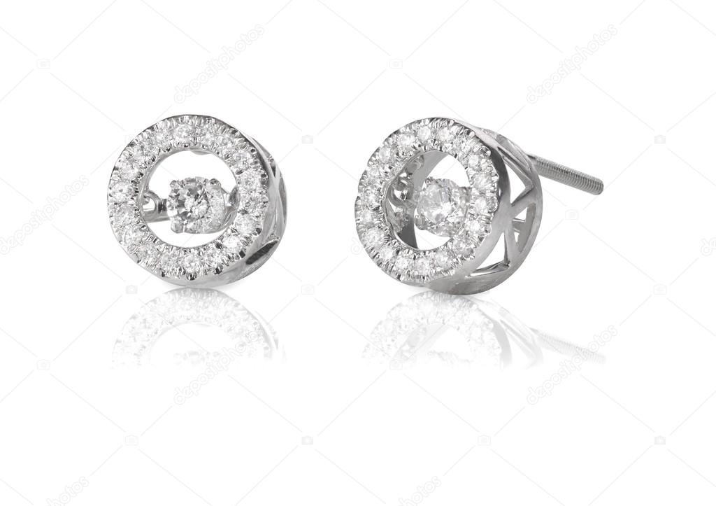 Diamond Halo floating stud earrings