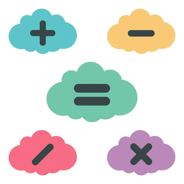 Clouds arithmetic — Stock Vector