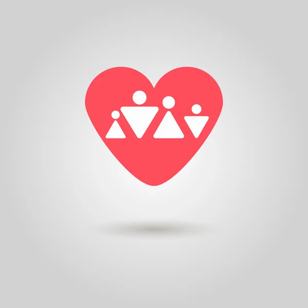 Εικονίδιο οικογένεια καρδιά — Διανυσματικό Αρχείο