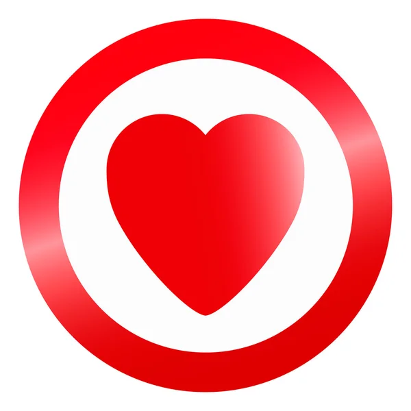 Heart in circle — Stock Vector