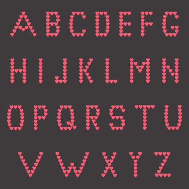 kalplerin yazı tipi