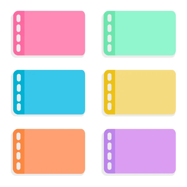 Set di adesivi colorati — Vettoriale Stock