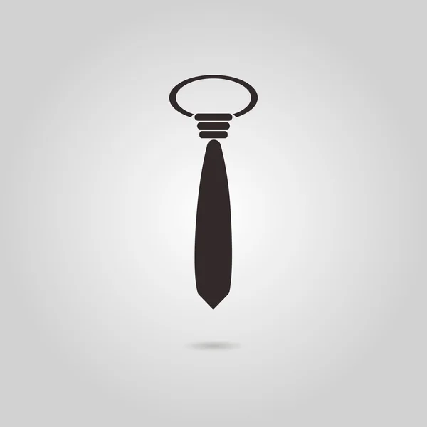 Εικονίδιο γραβάτα με σκιά — Διανυσματικό Αρχείο