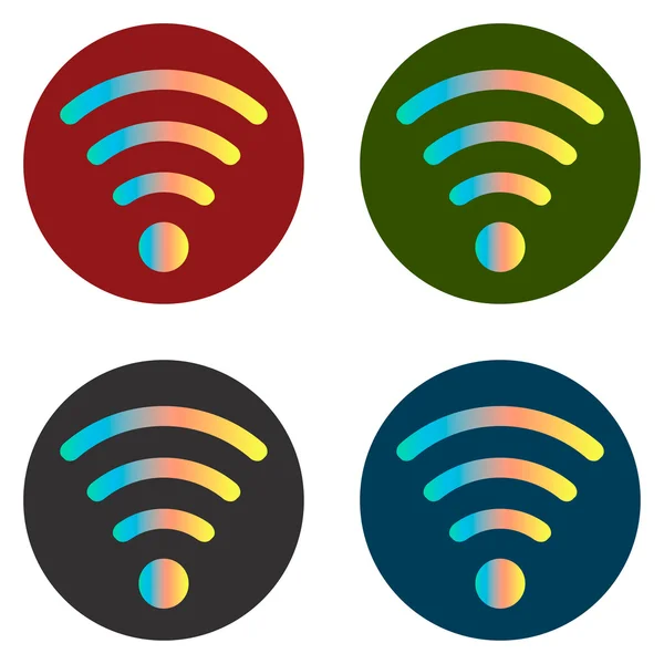 Aufkleber mit WLAN-Symbol — Stockvektor