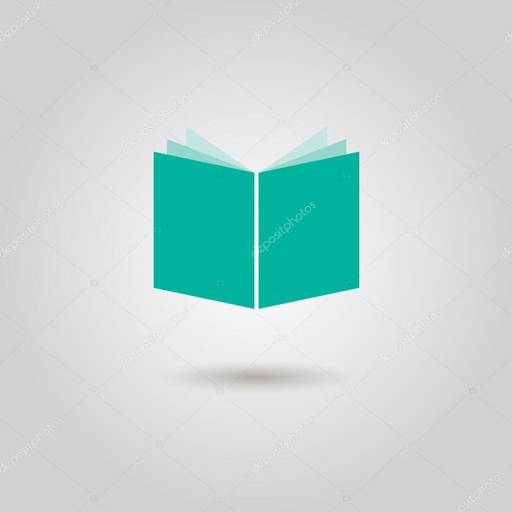 Book icon with shadow. vector illustration