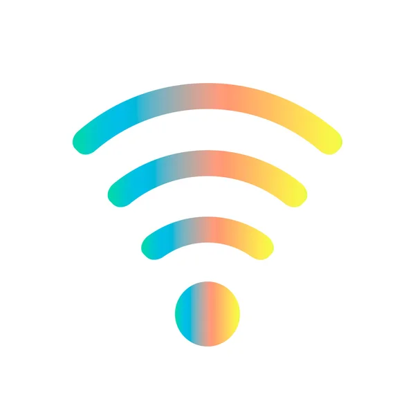 Icona wifi colorata — Vettoriale Stock