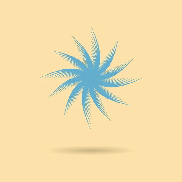 Abstrakt ikonen tumbleweed med skugga — Stock vektor
