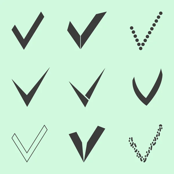 Confirm icons set — Stock Vector