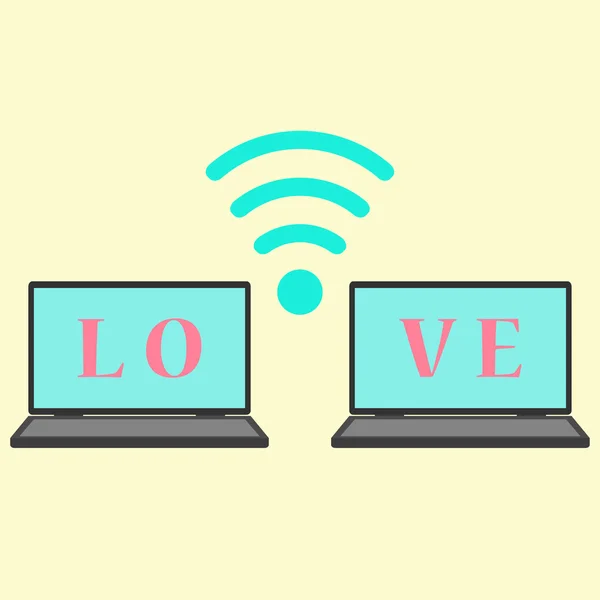 A kommunikáció a szerelem fogalmát — Stock Vector