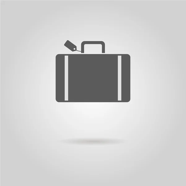 Luggage icon with shadow — Stock Vector