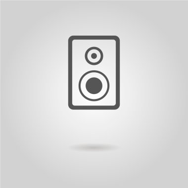 gölge ile hoparlör simgesi