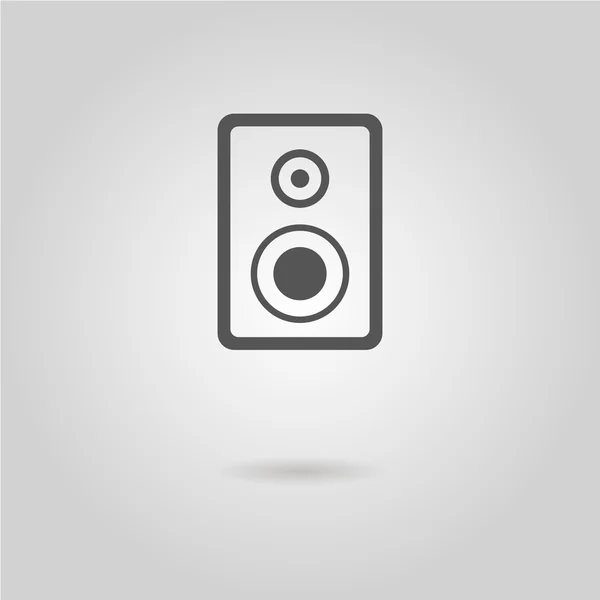 Speaker icon with shadow — Stock Vector