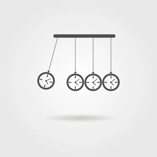 Newton'un beşiği simgesi, erteleme kavramı