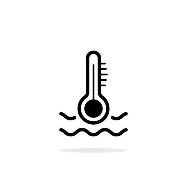 Indicador de temperatura del agua icono simple — Archivo Imágenes Vectoriales