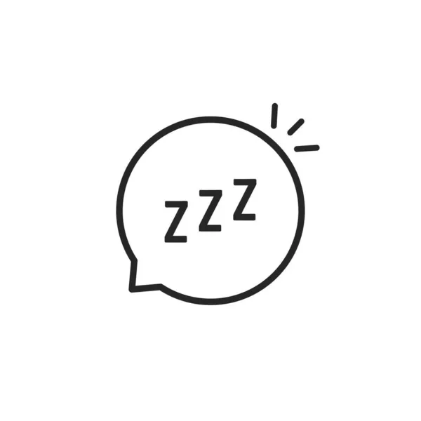 Linear speech bubble like zzz logo — Stock Vector