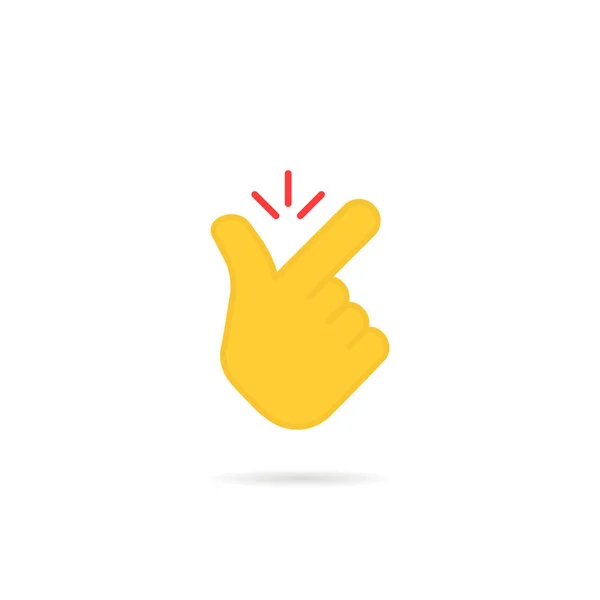 Knip vingers als gemakkelijk emoji logo — Stockvector