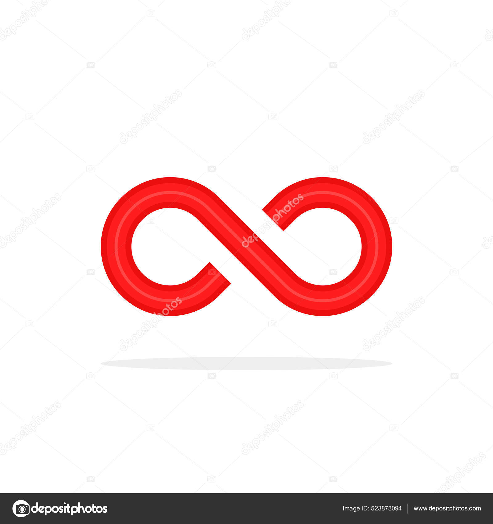 红色无限图标，像无穷无尽的标志图库矢量图©HoldenKolf 523873094
